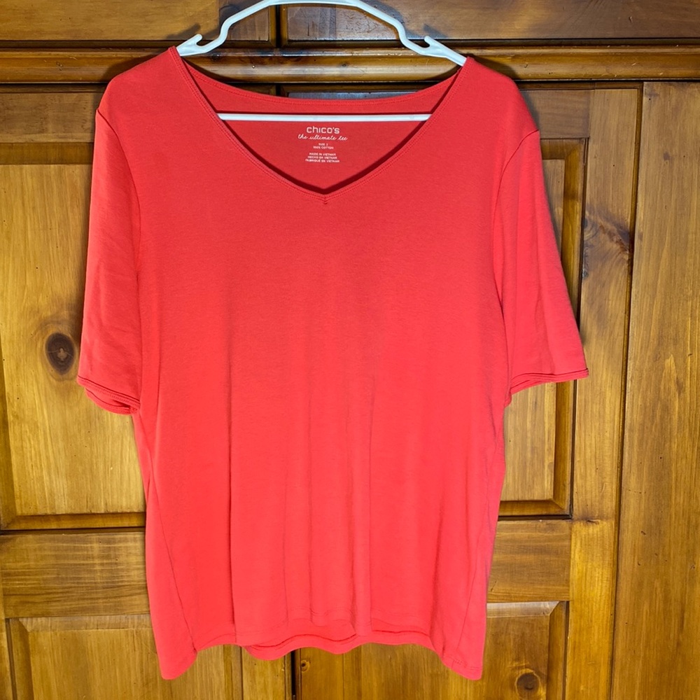 Chico’s Ultimate Tee Short Sleeve Basics Shirt